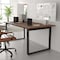 Flash Furniture Redmond 72x36 Conf Tbl w/1in. Thick Dbl Sided Laminate Tbl Top w/PVC and U-Frame Steel Bse, Walnut MT-M7236-WLT-UBF-GG - alternate 2